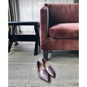 M. Gemi Argento Flats Wm 8 Luxury Italian‎ Leather Modern Loafer Limited Edition